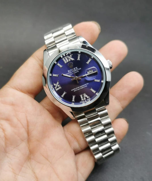 Blue Rolex Oyster Perpetual Date-just
